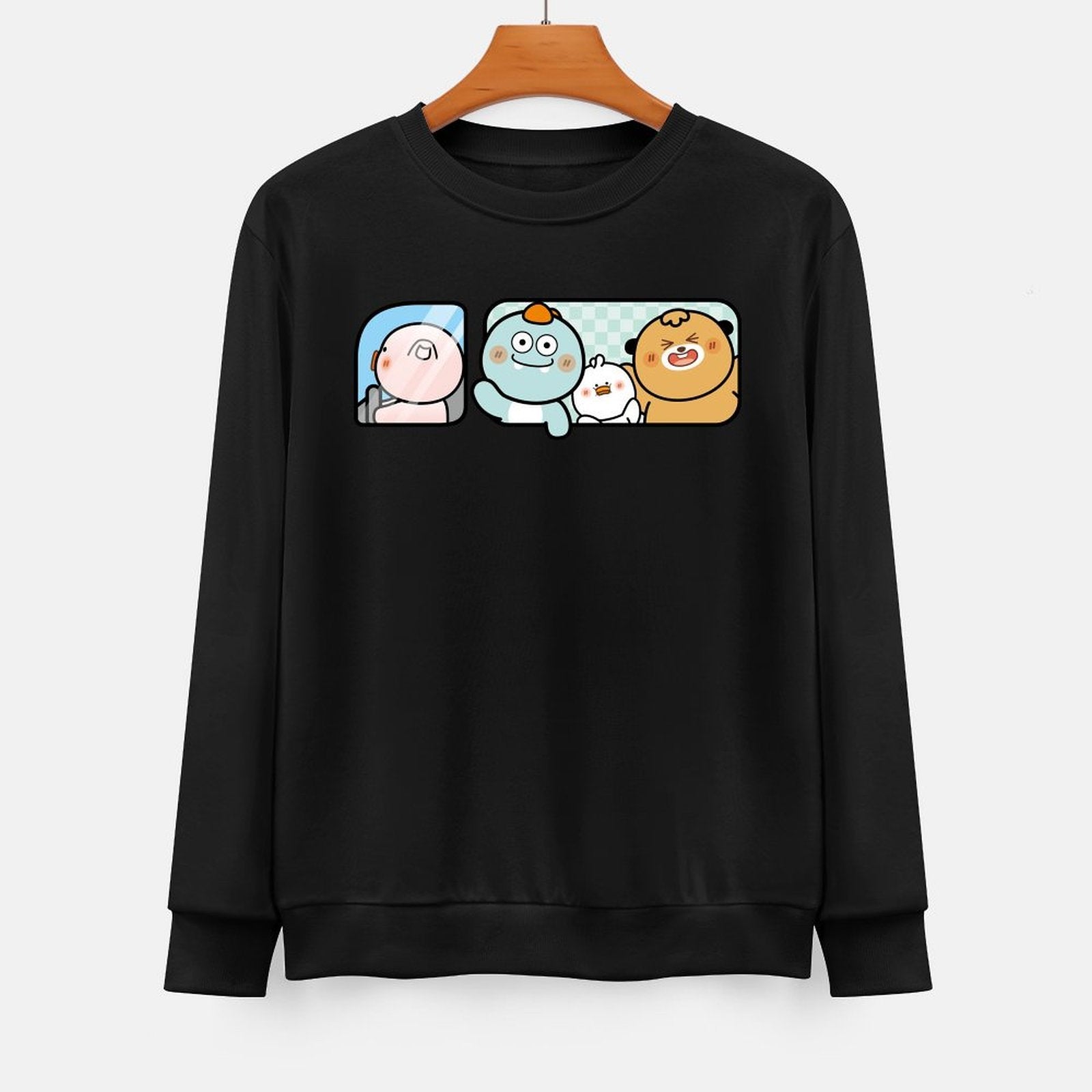 Front Patterned Long Sleeve TopStreet EverydayTee